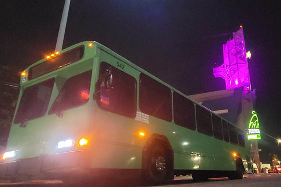 inside limo bus