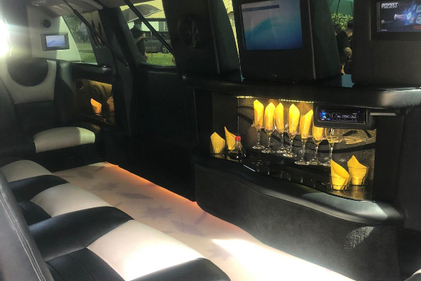 inside limo bus