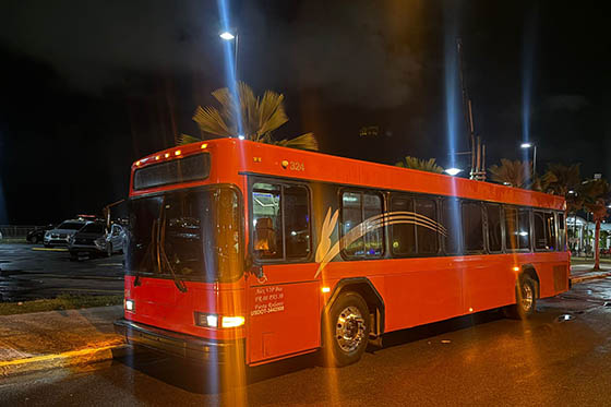 inside limo bus